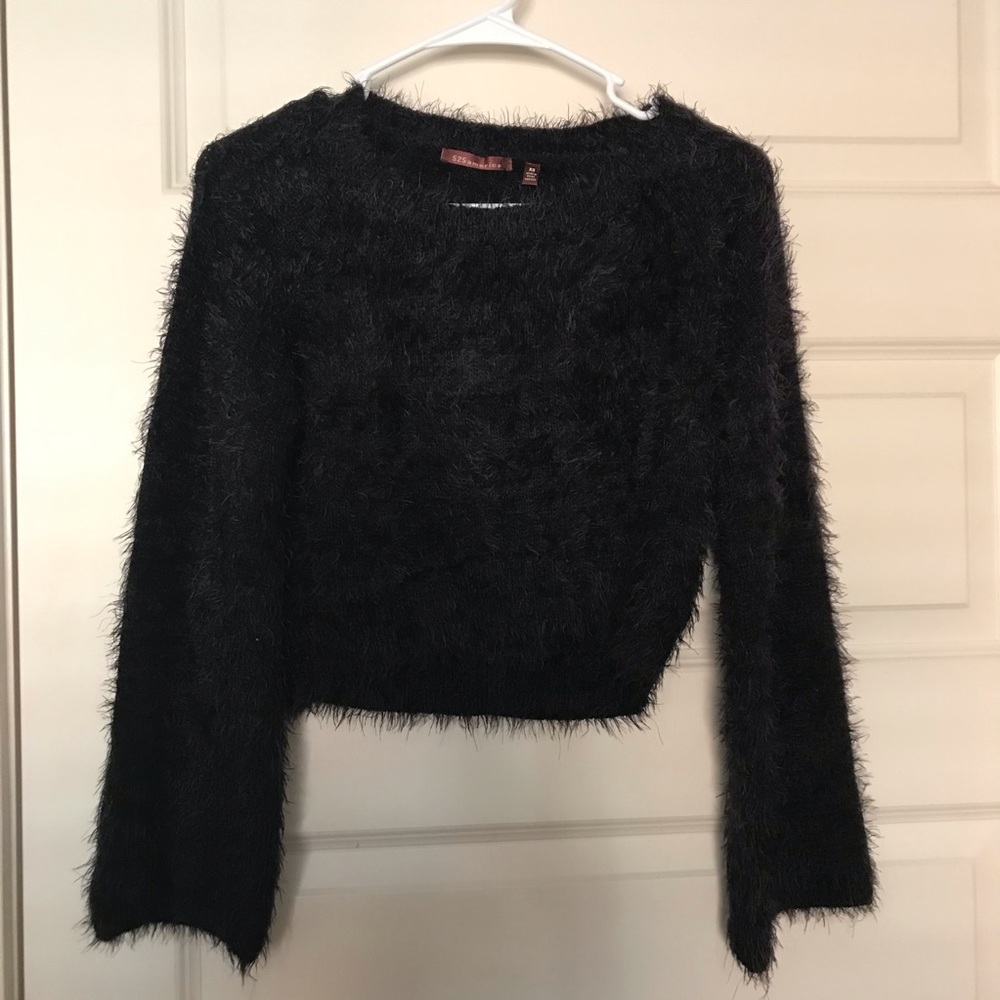 Cropped Fuzzy Sweater